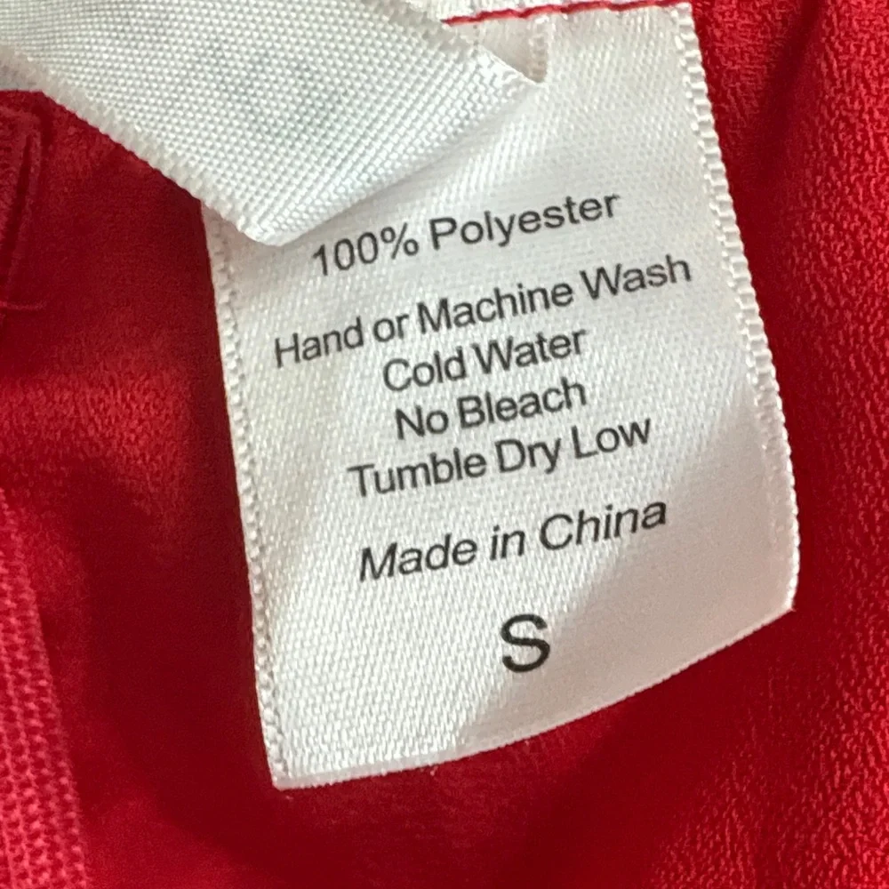 Lucy in the Sky Red Floral Fit & Flare Mini Dress Embroidered Size S - Picture 10 of 11